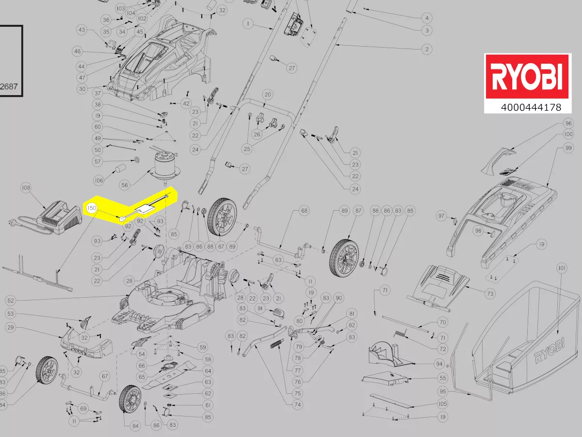 module électronique tondeuse à gazon réf. 5131042525 Ryobi